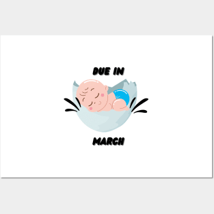 Due in March Baby Gift Posters and Art